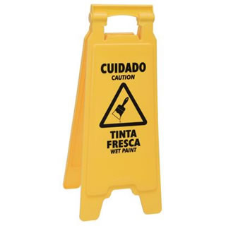 Placa Sinalizadora (Cuidado Tinta Fresca)