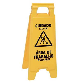 Placa Sinalizadora (Cuidado Área de Trabalho)