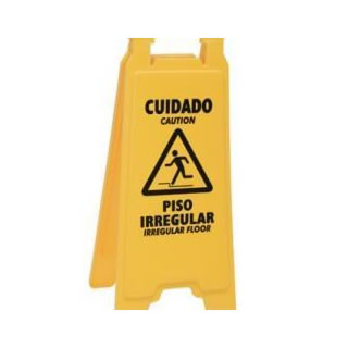 Placa Sinalizadora (Cuidado Piso Irregular)