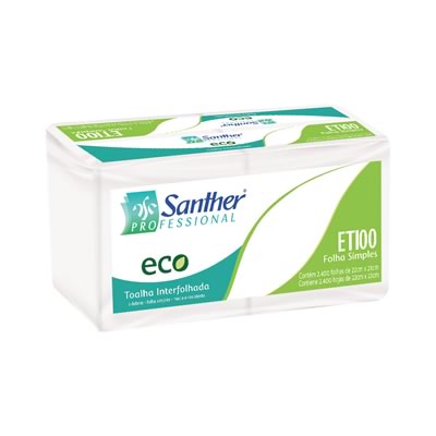 TOALHA INTERFOLHADA ECO 3 DOBRAS - FOLHA SIMPLES